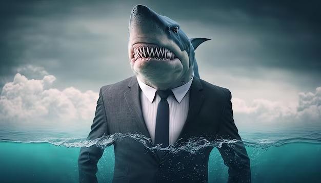 Financiële haai verkoper